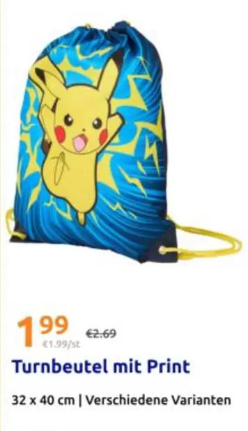 Turnbeutel mit Print