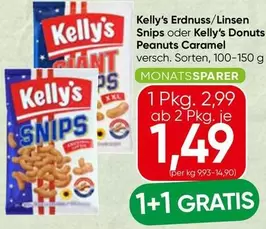 Erdnuss/Linsen Snips oder Donuts