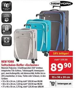 Schwarz - Softschalen-Koffer "Exclusive"