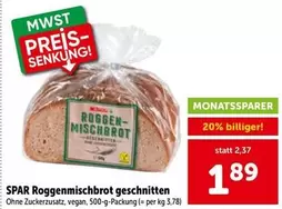 Vegan - Roggen-Mischbrot geschnitten