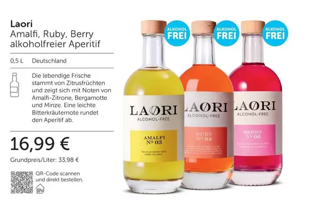 Amalfi, Ruby, Berry alkoholfreier Aperitif