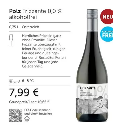 Free - Frizzante 0,0 % alkoholfrei