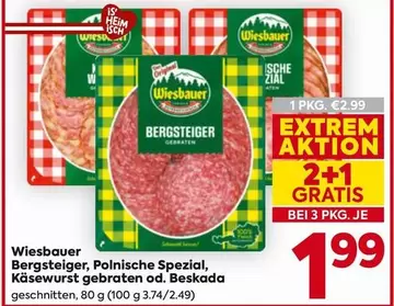Bergsteiger, Polnische Spezial, K
asewurst gebraten od. Beskada