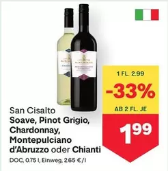 Soave, Pinot Grigio, Montepulciano d'Abruzzo oder Chianti DOC