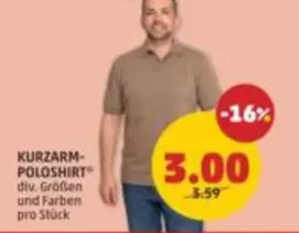 KURZARM-POLOSHIRT