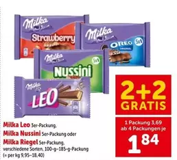 Milka -  Leo 3er-Packung,  Nussini 5er-Packung oder  Riegel 5er-Packung
