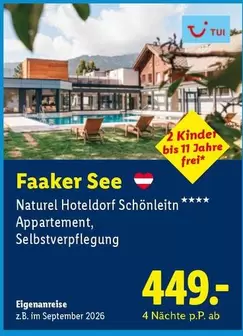 Kinder - Naturel Hoteldorf Schönleiten Appartement, Selbstverpflegung