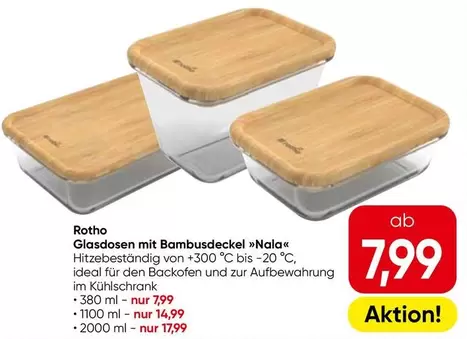 Glasdosen mit Bambusdeckel
