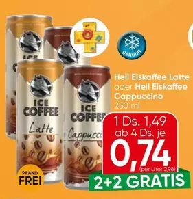 Hell Eiskaffee Latte oder Hell Eiskaffee Cappuccino