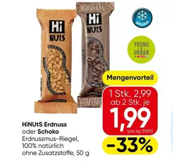 Erdnuss oder Schoko Erdnuss-Riegel