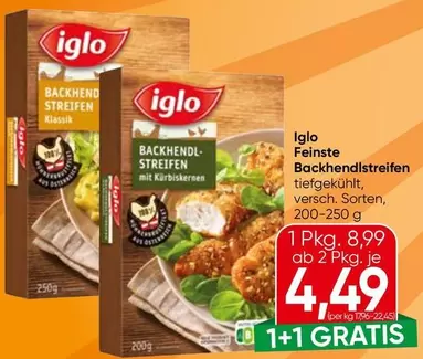 Feinste Backhendlstreifen