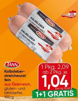Kalbsleber Streichwurst fein