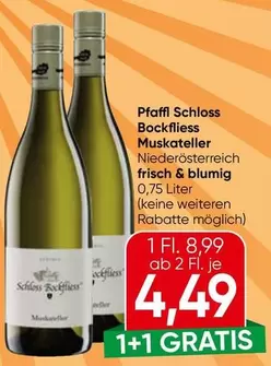 Pfaffl Schloss Bockfliess Muskateller