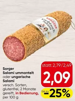 Sorger Salamiummantelt oder ungarische Salami