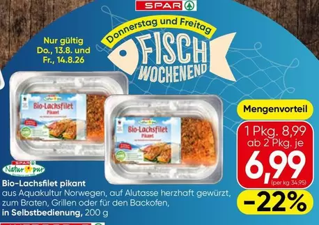 Bio-Lachsfilet pikant