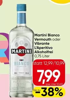 Martini -  Bianco Vermouth oder Vibrante L'Aperitivo Alkoholfrei