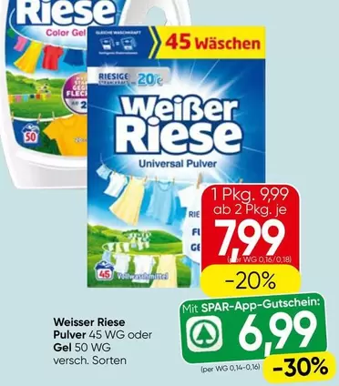 Weißer Riese Universal Pulver 45 WG oder Gel 50 WG