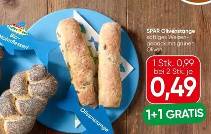 Bio - Olivenstange saftiges Weizen-gebäck mit grünen Oliven