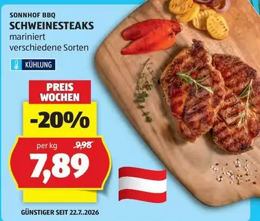 SCHWEINESTEAKS mariniert