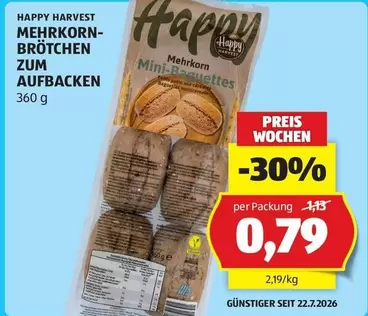 Mehrkorn-Brötchen zum Aufbacken