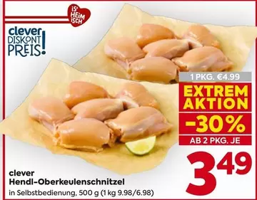 Hendl-Oberkeulenschnitzel