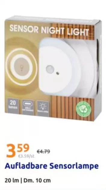 Aufladbare Sensorlampe