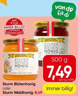 Sturm Blütenhonig oder Sturm Waldhonig