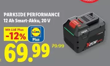 PARKSIDE PERFORMANCE 12 Ah Smart-Akku, 20 V