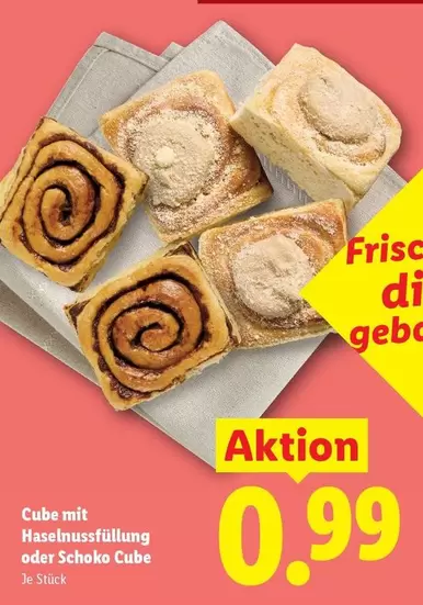 Cube - mit Haselnussfüllung oder Schoko