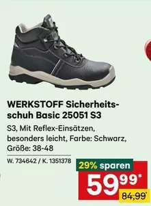 Schwarz - WERKSTOFF Sicherheitschuh BASIC 25051 S3