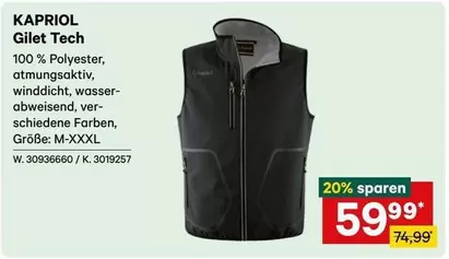 Gilet Tech W.30936660 / K. 3019257