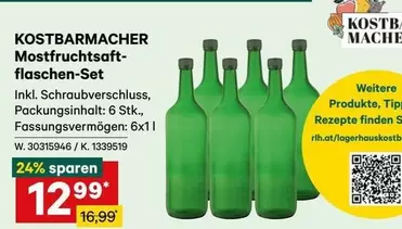 KOSTBARMACHER Mostfruchtsaft-flaschen-Set W. 30315946 / K. 1339519