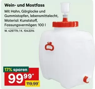 Wein- und Mostfass W. 429779 / K. 1043314