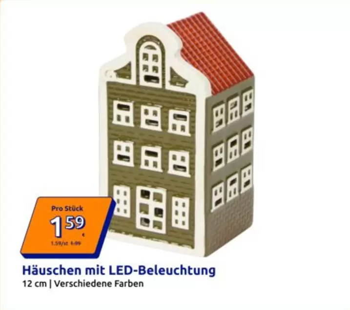 Häuschen mit LED-Beleuchtung