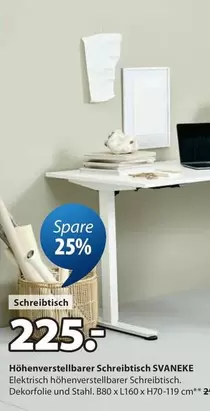 Höhenverstellbarer Schreibtisch