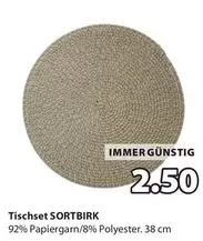 Tischset SORTBIRK