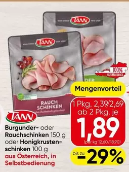 Burgunder- oder Rauchschinken oder Honigkrusten-schinken