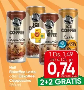 Eiskaffee Latte oder Eiskaffee Cappuccino