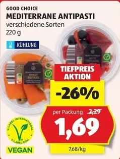 Vegan - MEDITERRANE ANTIPASTI verschiedene Sorten