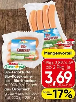 Bio - -Frankfurter, -Käseknacker oder -Knacker