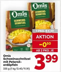 Omis Schweineschnitzel mit Petersil-erdäpfein