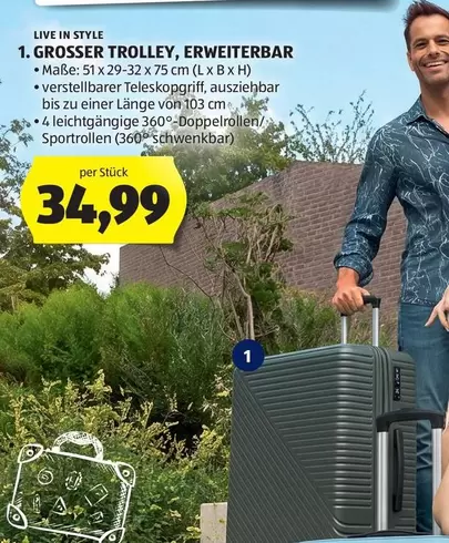 Live - GROSSER TROLLEY, ERWEITERBAR