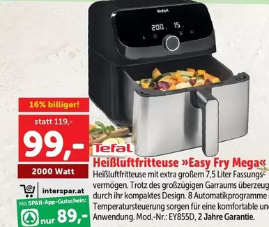 Easy - Heißluftfritteuse " Fry Mega"