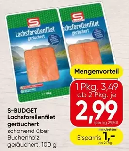Lachsforellenfilet geräuchert