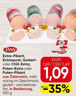 Ama - Extra-Pikant, Extrawurst, Gurkerl oder Chili-Extra, Puten-Extra oder Puten-Pikant