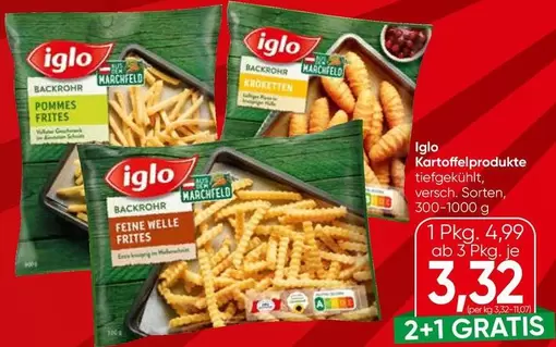 Kartoffelprodukte tiefgekühlt