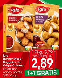 Hühner Sticks, Nuggets oder Crispy Chicken