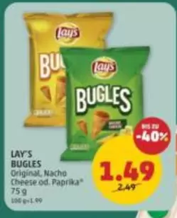 Bugles Original, Nacho Cheese od. Paprika
