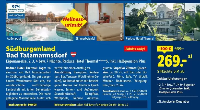 Wellness - Südburgenland Bad Tatzmannsdorf