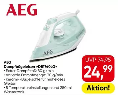 Aeg - Dampfbügeleisen "DB1740LG"